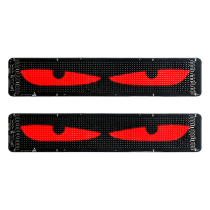LED Car Front Rear Windshield Glass Light USB Car Demon Eyes Flexible Display Screen Light DIY Programmable for Store/Bar/Trucks