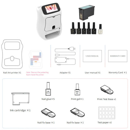 3D Nail Art Printer Machine Creative Drying Integrated Printing Printers Fully Automatic Intelligent Painted Manicure For Salons
