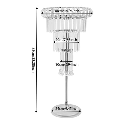 4-Tier Wedding Flower Stand - Flower Stand with Acrylic Pendants for Wedding Party Centerpieces Decor