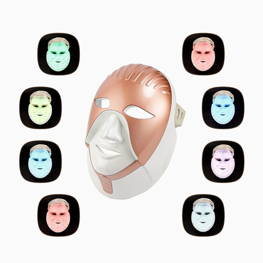 Wireless Facial Neck LED Beauty Machine 7 Color Photon Skin Care Face Mask