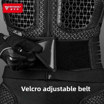 Motowolf 1 Set Motorcycle Armor Jacket CE Certified Motorcyclists Body Armor with Spine Protection Motorcycle Protective Gear