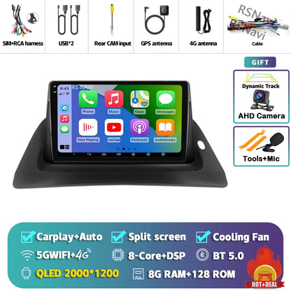 Android 14 Carplay Car Radio For Renault Kangoo 2009 2012 2015 2016 2017 2018 Multimedia Video Player Navigation Stereo 2din DSP