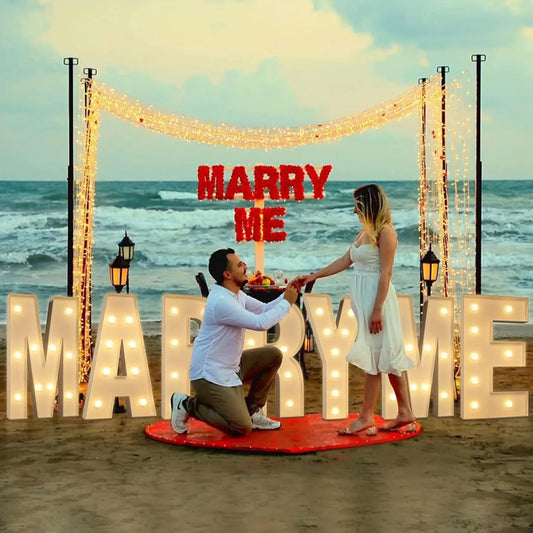 4FT DIY Marquee Light Up Letters Mosaic Large Letters Marry Me BABY LOVE Wedding Birthday Bridal Shower Decor Christmas Gift