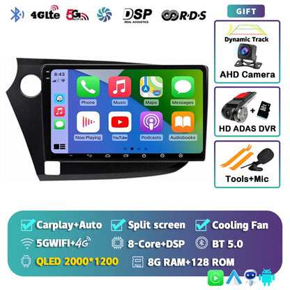 Android 14 Carplay Auto Car Radio Multimedia Player For HONDA INSIGHT 2009-2014 Navigation Autoradio GPS Stereo 2din Head Unit