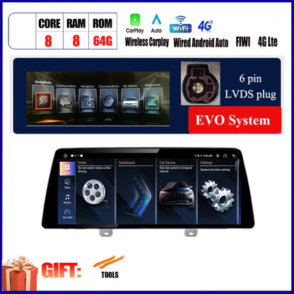 For BMW X3 G01 X4 G02 2018 2019 Car Carplay 12.3 Inch Android Touch Screen Monitor Stereo Speakers Radio Multimedia Player Auto