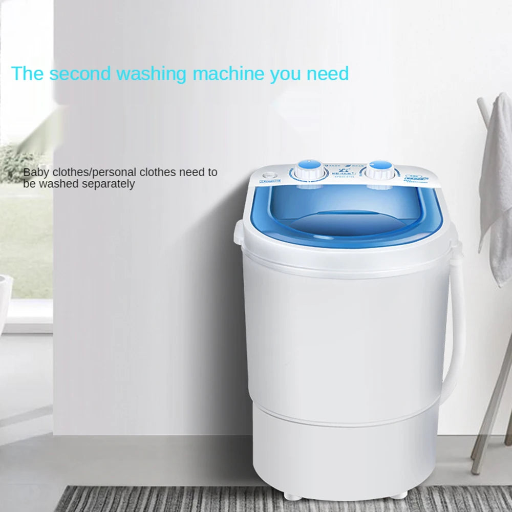 110V 220V Portable Washing Machine Large with Dryer Bucket for Clothes Shoe Mini Washing Machine A