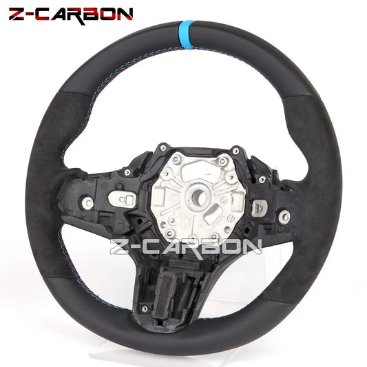 Full Leather Steering Wheel For BMW M3 M4 1-4 Series X1-X6 F20 F21 F22 F30 F31 F32 F80 F87 Alcantara Leather Steering Wheel