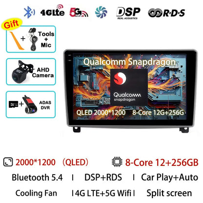 Android 15 Car Radio For Peugeot 407 1 2004 - 2011 GPS Multimedia Player Navi Wireless Carplay DSP BT Head Unit 360 Camera Video