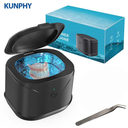 Ultrasonic Cleaner Machine 46000Hz Portable Ultrasonic Jewellery Cleaner for Dental Retainer Mouth