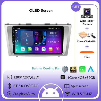 Android 14 Multimedia Player For Toyota Camry XV40 2005 - 2011 Wireless Carplay Auto Radio Car Radio 4G Navigation GPS RDS DSP