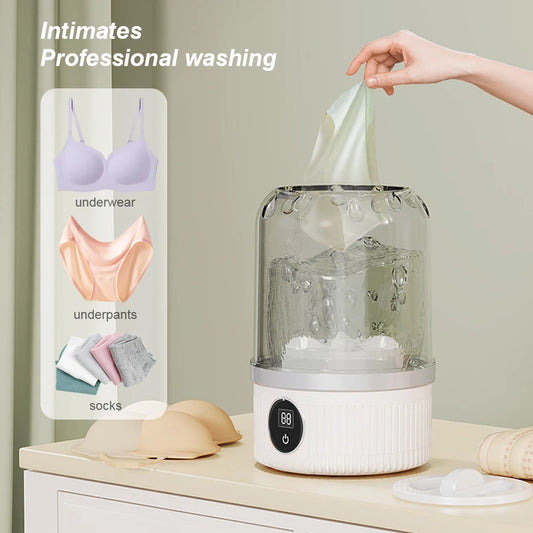 Wireless Washing Machine Portable Travel Underwear And Socks Cleaner 1L mini Clothes Washing Machi