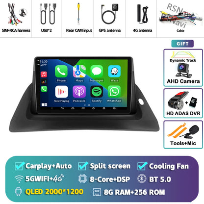 Android 14 Carplay Car Radio For Renault Kangoo 2009 2012 2015 2016 2017 2018 Multimedia Video Player Navigation Stereo 2din DSP