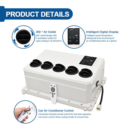 Air Conditioning 4-holes heating Universal Electric Car Compressor with 12V/24V A/C System – Perfect Climate Control for Trucks