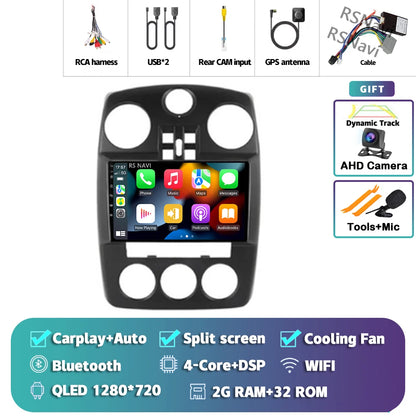 Android 14 Carplay For Chrysler PT Cruiser 2000-2010 2 Car Radio Multimedia Player Din GPS Navigation Autoradio Stereo Head Unit
