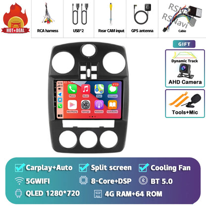 Android 14 Carplay For Chrysler PT Cruiser 2000-2010 2 Car Radio Multimedia Player Din GPS Navigation Autoradio Stereo Head Unit