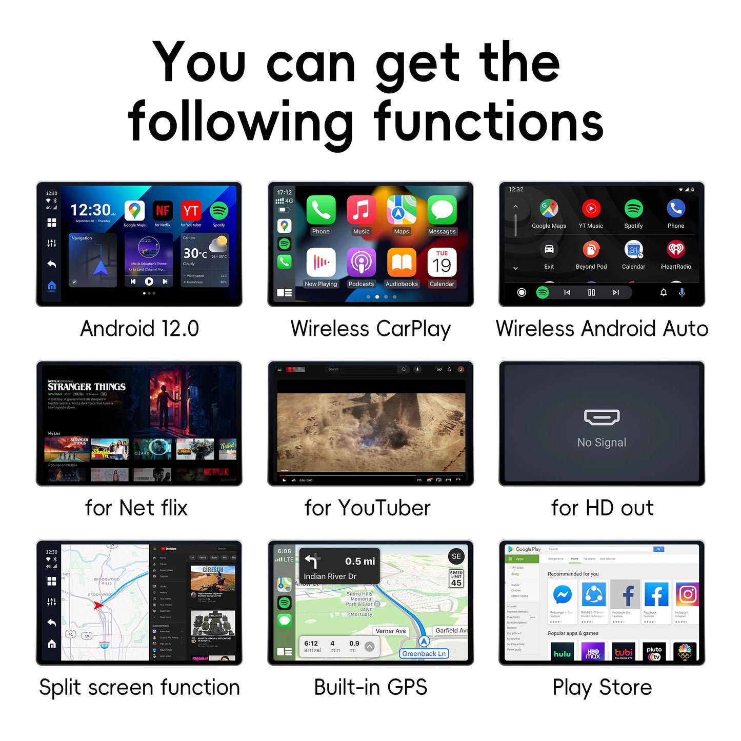 OTTOCAST OttoAibox P3 CarPlay AI Box Wireless Android Auto Smart TV Box Support for HDMI output Car Accessories for Benz VW Audi