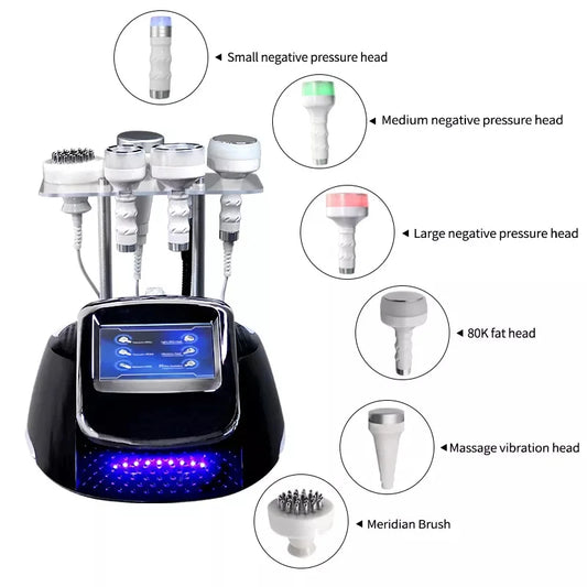 Portable 6 in 1 Weight Loss 80K Cavitation Body Fat Burning Machine Cavitation Ultrasound Shaping Body Slimming Machine