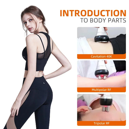 Body Slimming 40K Cavitation Ultrasonic Weight Loss Skin Rejuvenation Beauty Machine Multipolar RF Skin Tighten Anti-wrinkle