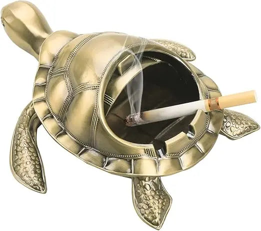 Exquisite Luxury Office or Home Tabletop Decoration Christmas Gifts Lucky  Shape gold brass Ashtray