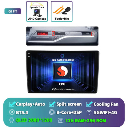Android 14 Carplay Car Radio Multimedia For Citroen C5 2008 2009 2010 -2017 navigation video DVD Autoradio Stereo 2din Head Unit