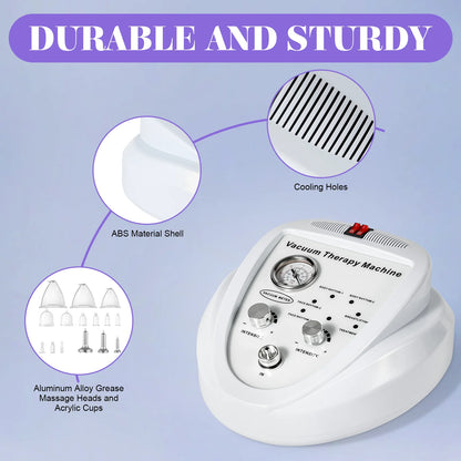 Vacuum Therapy Machine Professional Acupoint Cupping Body Shaping Device Body Shape Massage Machine with 3Pcs Massage Heads
