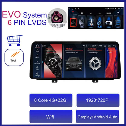 12.3'' For BMW X3 G01 X4 G02 2018 - 2020 EVO System Android Auto Multimedia Player Carplay Radio GPS Navigation 4G 1920X720P