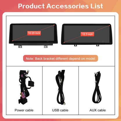 1920*720 Wireless Carplay Multimedia Screen Android Auto For BMW 1 2 3 4 Series F20 F21 F22 F23 F45 F30 F31 F33 F36 NBT System