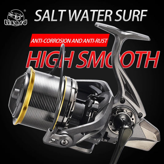 Lizard Big Surf Spinning Reel  Deep Spool  Sea Rod Casting Reel 14000 Size Carp Fishing Reel