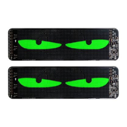LED Car Front Rear Windshield Glass Light USB Car Demon Eyes Flexible Display Screen Light DIY Programmable for Store/Bar/Trucks