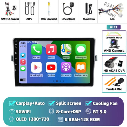 Android 14 Car radio Navigation Multimedia Player For Toyota Verso 2010 2011 2012 2013 2014 2015 2016 Carplay Auto Stereo video