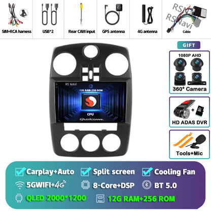 Android 14 Carplay For Chrysler PT Cruiser 2000-2010 2 Car Radio Multimedia Player Din GPS Navigation Autoradio Stereo Head Unit
