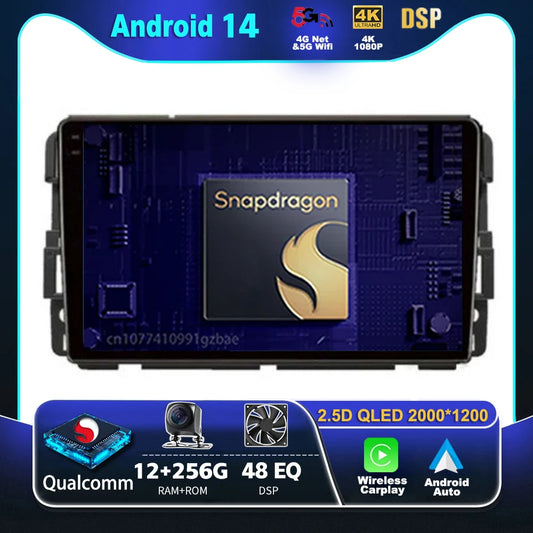 Android 14 Carplay Car Radio for Chevrolet Silverado Impala GMC Yukon Acadia Sierra Multimedia Video Player Navigation Stereo BT
