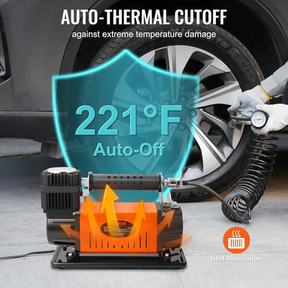 12V Air Compressor Heavy Duty 150PSI Offroad Air Compressor Portable Truck Tire Inflator 6.0CFM Air Pump for Jeep SUV