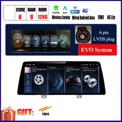 For BMW X3 G01 X4 G02 2018 2019 Car Carplay 12.3 Inch Android Touch Screen Monitor Stereo Speakers Radio Multimedia Player Auto