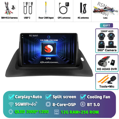 Android 14 Carplay Car Radio For Renault Kangoo 2009 2012 2015 2016 2017 2018 Multimedia Video Player Navigation Stereo 2din DSP