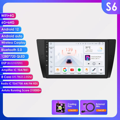 Hizpo Car Radio For BMW 3 Series E90 E91 E92 E93 2006-2012 Stereo Multimedia Wireless CarPlay Android Auto No 2 din 2din DVD RDS