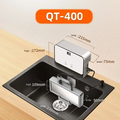 Q7-400H Ultrasonic Dishwasher Household Portable Dish Washer Small Freestanding Sink Dishwasher Au