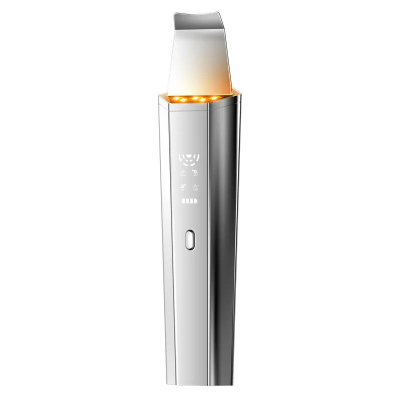 Ultrasonic Skin Scrubber - Rechargeable Blackhead Remover & Pore Cleanser, Portable Facial Cleansing Device for Acne Prone Skin