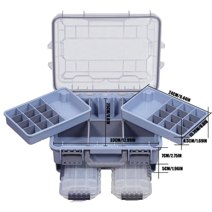 SAMOLLA Fishing Tackle Box Large Capacity Portable Multi-functional Waterproof Bait Accessories Outdoor Camping Storage Box