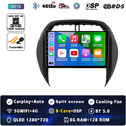 Android 15 Auto Radio For Toyota RAV4 RAV 4 2003 2004 2005 DSP Carplay GPS Navigation Multimedia Video Player Stereo 2din DVD