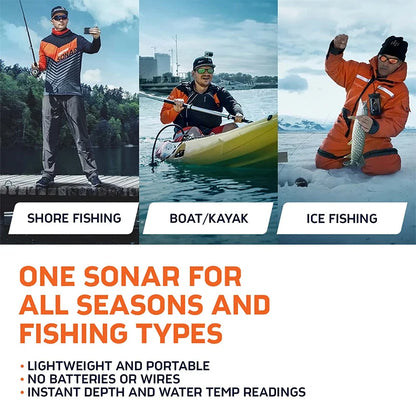 Deeper PRO  Plus 2.0 Castable and Portable WiFi Fish Finder Depth Finder for Kayaks Boats on Shore Ice Fishing / Smart Sonar