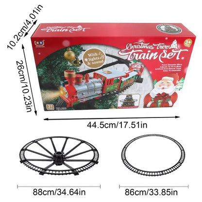 Christmas Train Electric Train Set For Christmas Tree Track Car Christmas Decoration Trains Noel Gift Round Rail Train Carousel