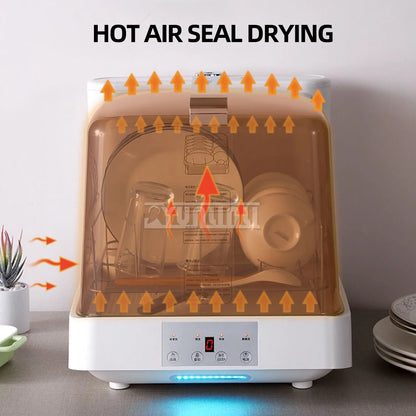 Portable Dishwashers Countertop Dish Washing Machine Kitchen Household Intelligen Visual Dishwashe