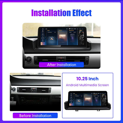 10.25" Android Car Radio For BMW 3 Series E90 2006-2011 No Original Screen GPS Navigation Multimedia Player Carplay Android Auto
