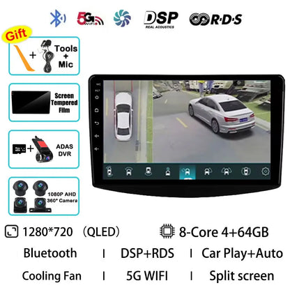 Android 15 Car Radio For Mitsubishi Grandis 1 2003 - 2011 GPS Multimedia Player Navi Head Unit Stereo Wireless Carplay Auto QLED
