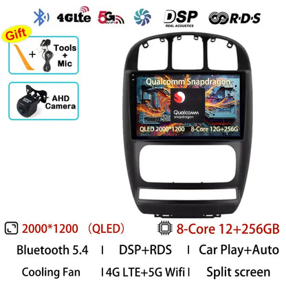 Android 15 Car Radio For Dodge Caravan 4 For Chrysler Voyager RG RS Town&Country RS 2000 - 2007 Multimedia Stereo Player NAVI BT