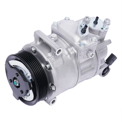 12V 125 Amps Air Conditioning Compressor AC Clutch Kit for Cars and Trucks Silver Energy-saving Air Conditioning Compressor