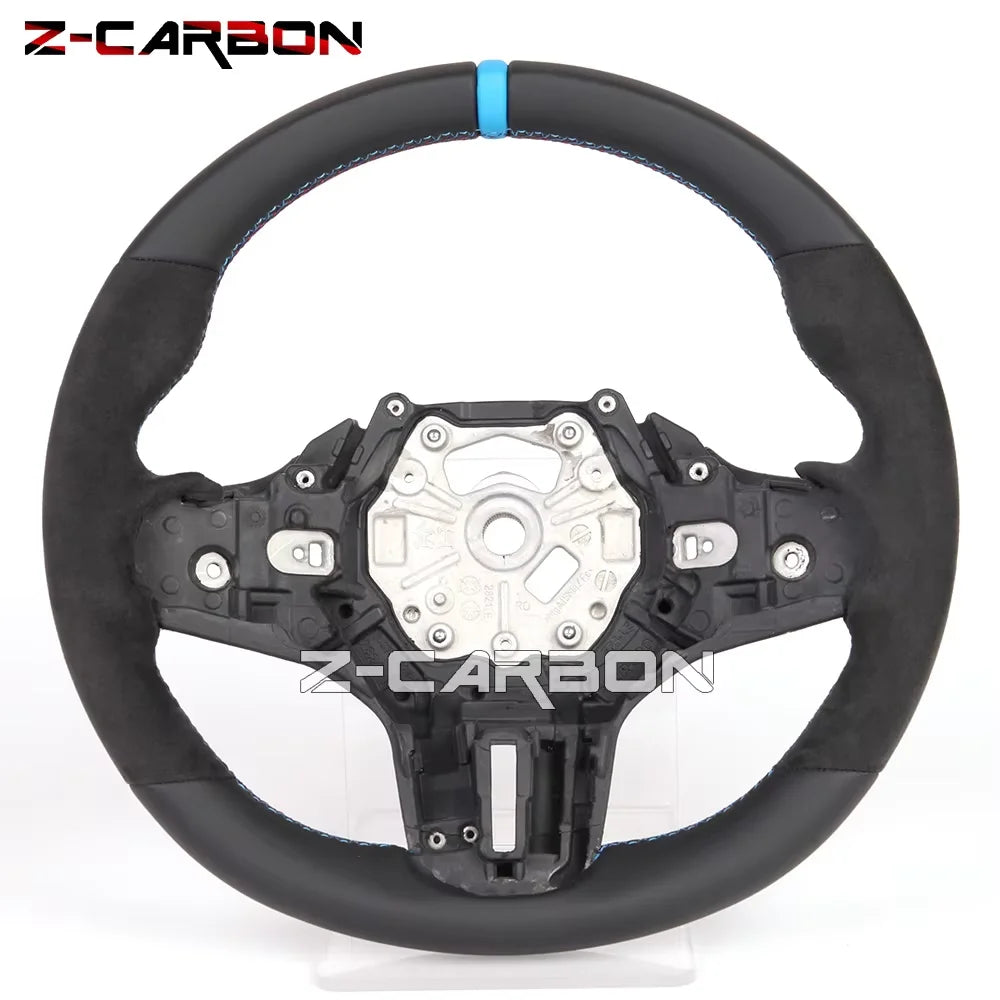 Full Leather Steering Wheel For BMW M3 M4 1-4 Series X1-X6 F20 F21 F22 F30 F31 F32 F80 F87 Alcantara Leather Steering Wheel