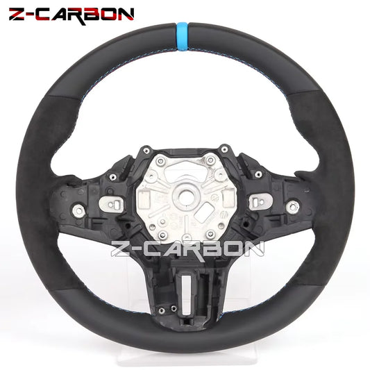Full Leather Steering Wheel For BMW M3 M4 1-4 Series X1-X6 F20 F21 F22 F30 F31 F32 F80 F87 Alcantara Leather Steering Wheel