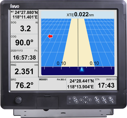 XINUO 15" Marine AIS Chartplotter Class B GNSS & GPS & Beidou Duail Positioning Chart Plotter HM-5915 for ship navigation